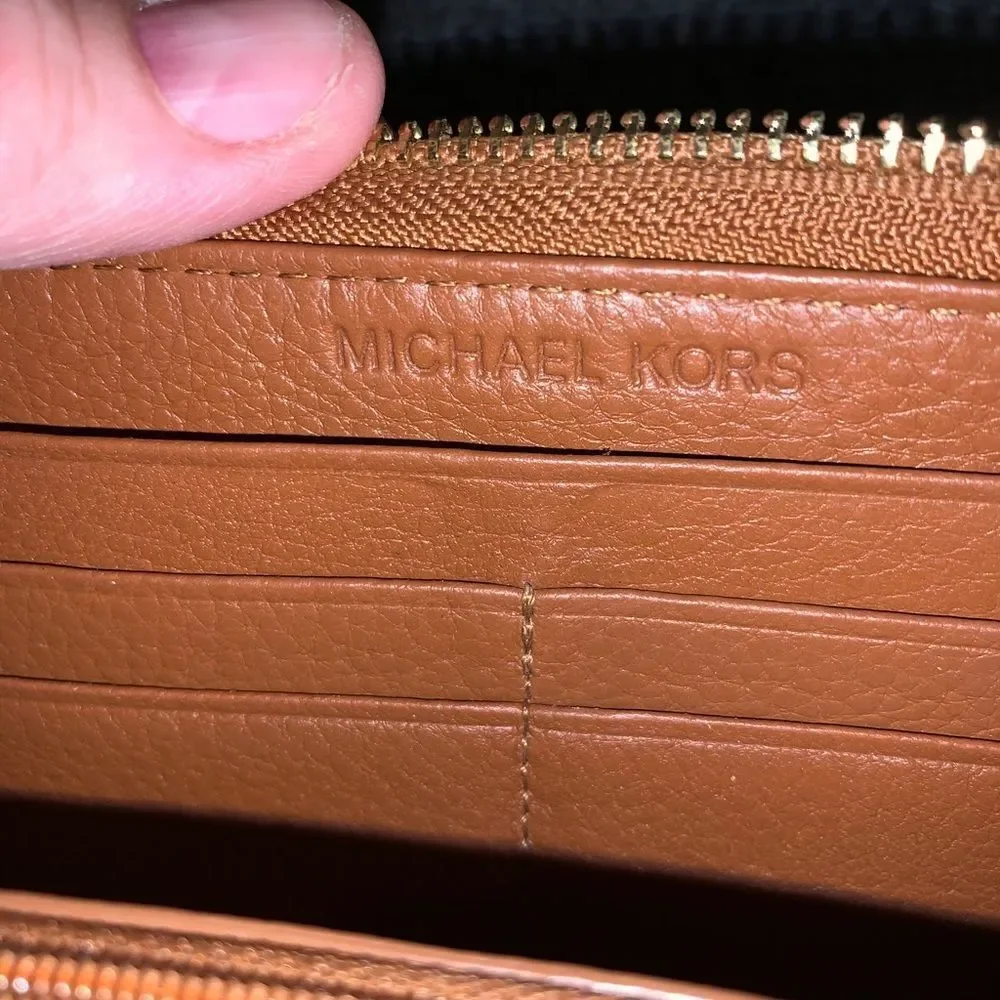 Brown Michael Kors Jet Set Continental Wallet - Picture 5 of 5